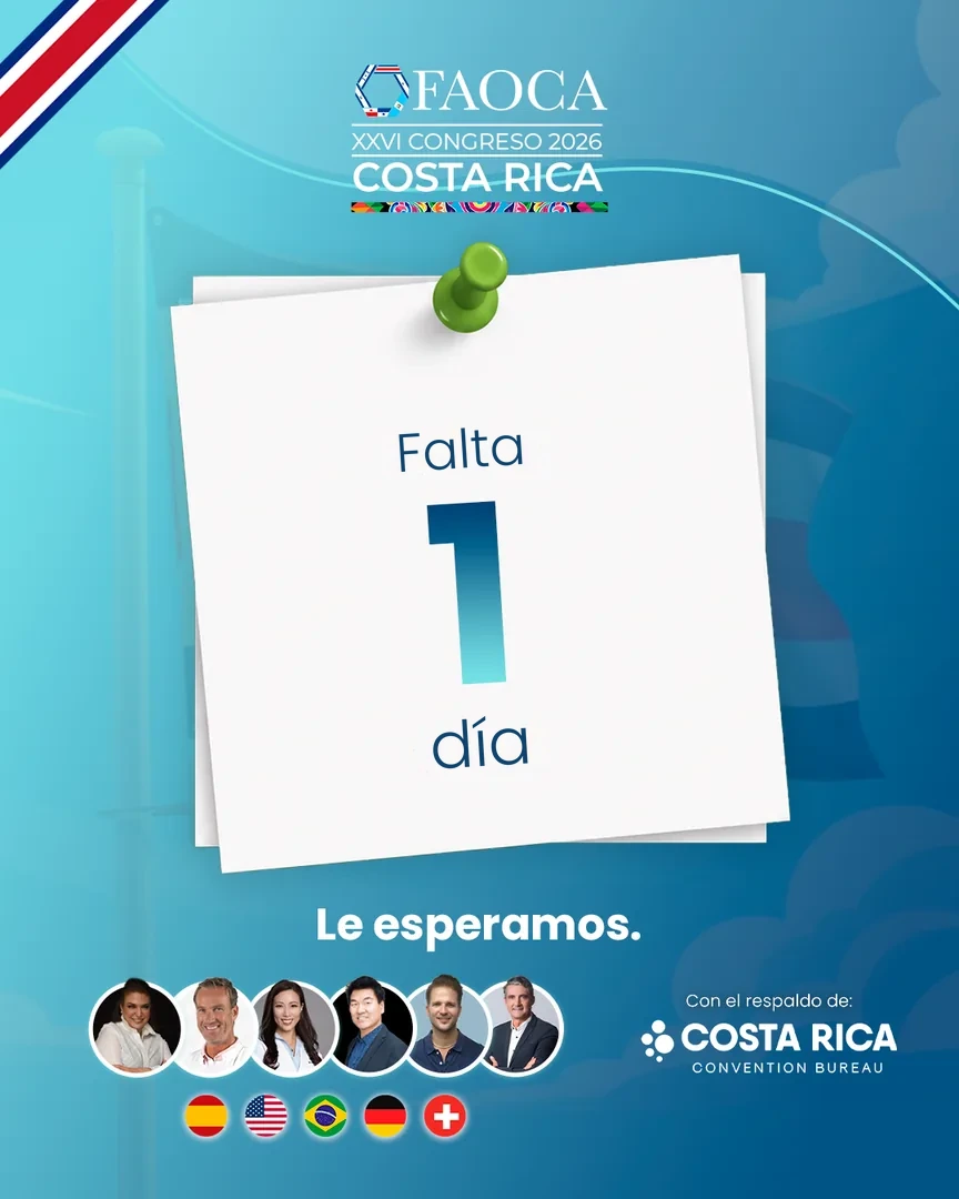 Cuenta regresiva de FAOCA Costa Rica 2026: falta 1 día. Le esperamos.